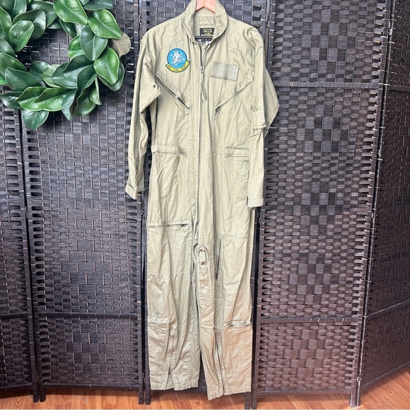 Avirex Vintage Aeronautics jumpsuit armor green paratrooper safari 40 unisex - Picture 1 of 11